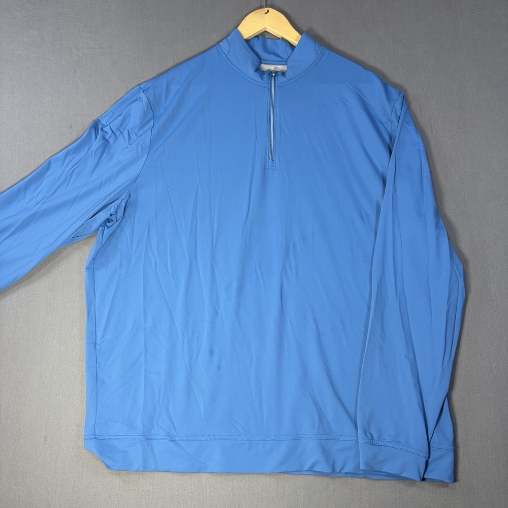 johnnie-O Size XXL Motion Performance 1/4 Zip Pullover  Men's Blue